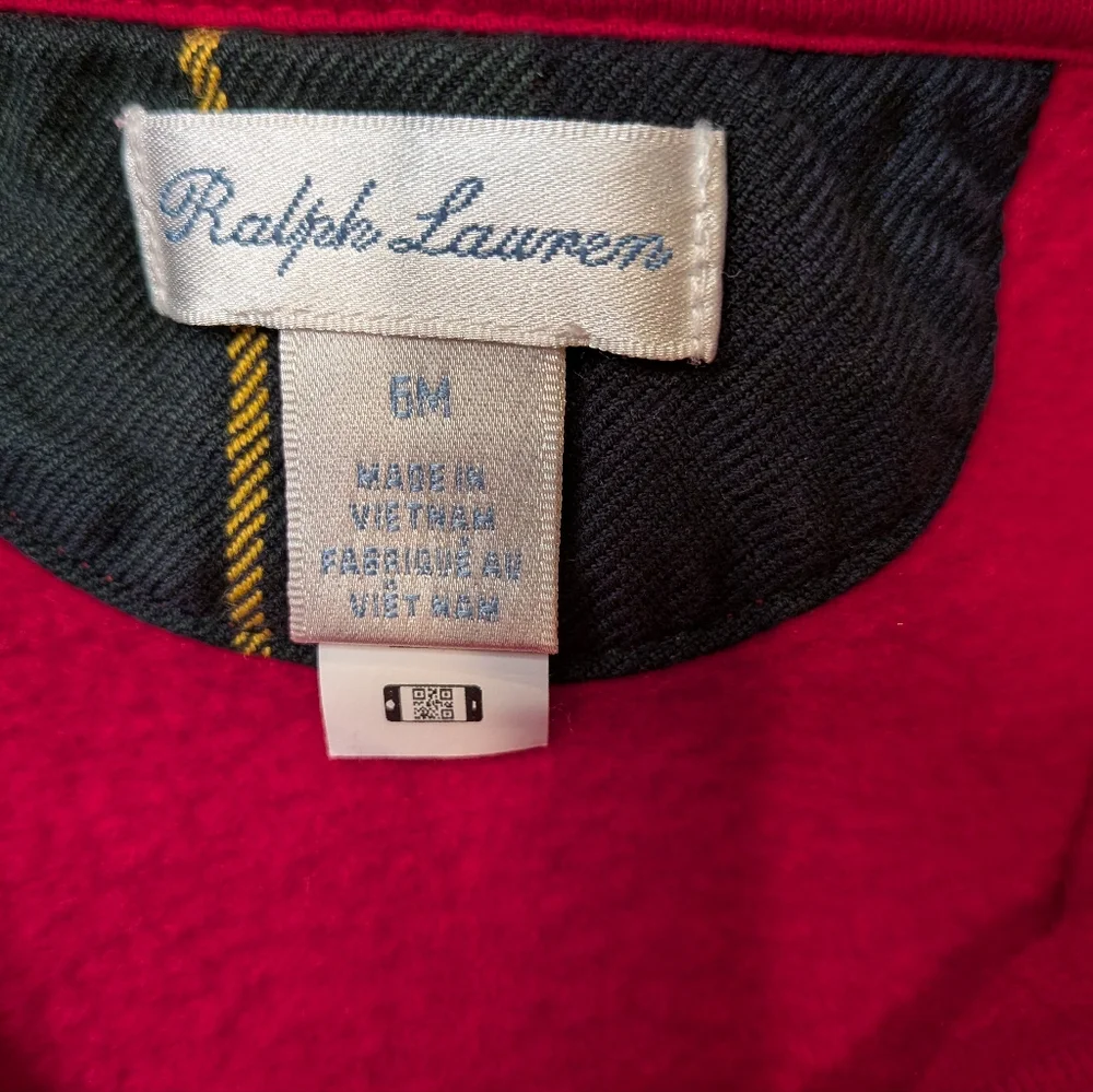 Ralph Lauren Fleece Hoodie Jogger Pants Set Baby Boy Size 6M Preppy Holiday